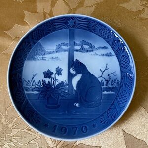 Royal Copenhagen Decorative Plate with Blue Accents